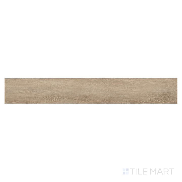 Top-down image of Prescott XL Sandino 9x60 low gloss vinyl plank displays golden-brown wood tones with rustic character.