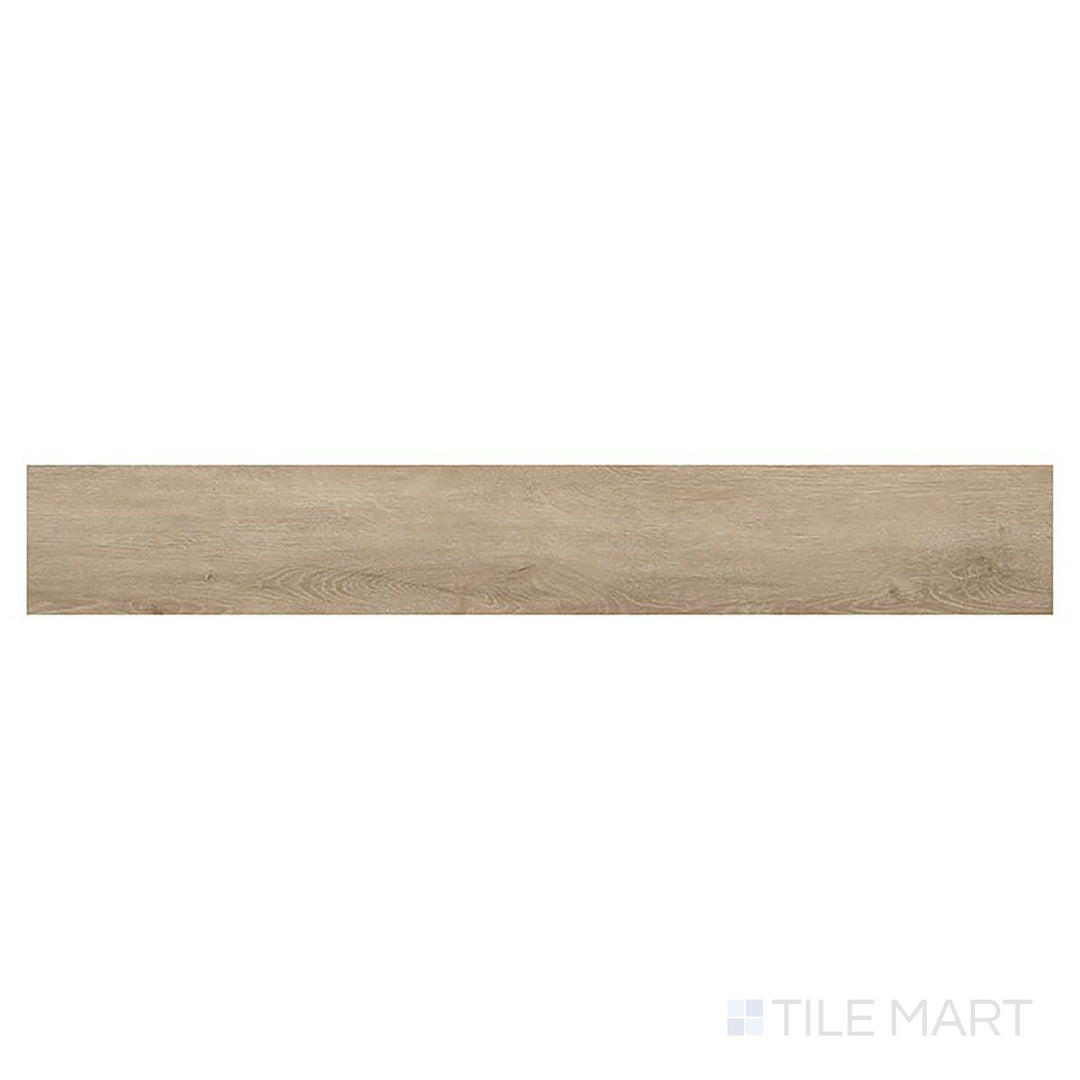 Top-down image of Prescott XL Sandino 9x60 low gloss vinyl plank displays golden-brown wood tones with rustic character.