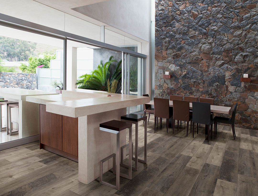 Softly styled space with Prescott XL Wolfeboro 9X60 flooring giving an inviting and timeless feel.