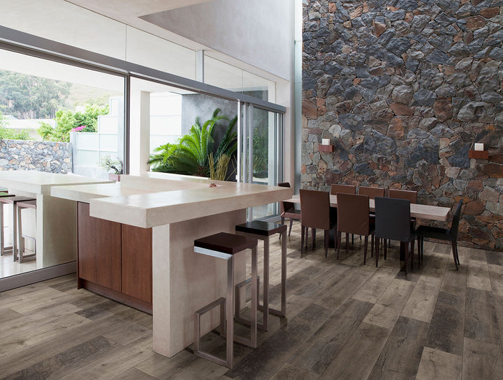 Softly styled space with Prescott XL Wolfeboro 9X60 flooring giving an inviting and timeless feel.