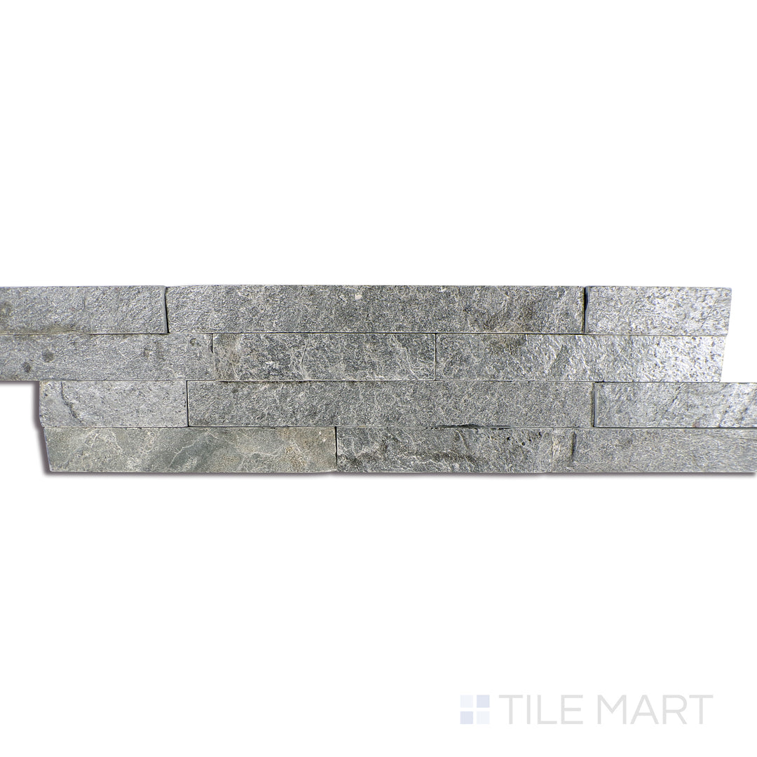 Rockmount Quartzite Stacked Stone Panel 6X24 Sage Green Splitface