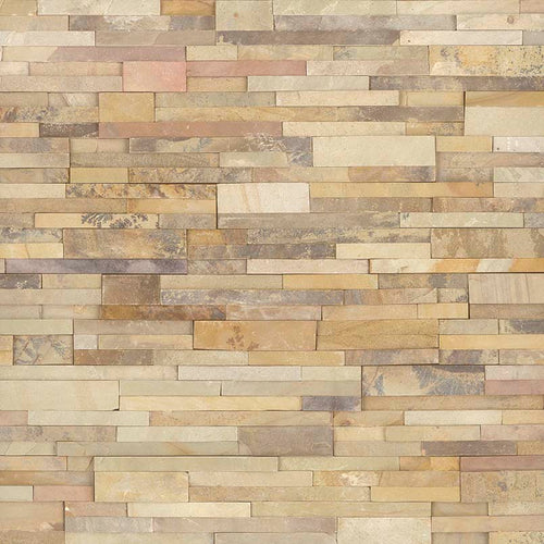 Rockmount Fossil 6X24 Splitface Sandstone Stacked Ledgestone