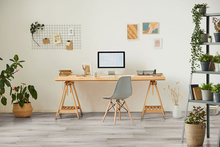 Bright and open room featuring Smithcliffs Avery Ash 7X48 flooring with soft neutral tones.