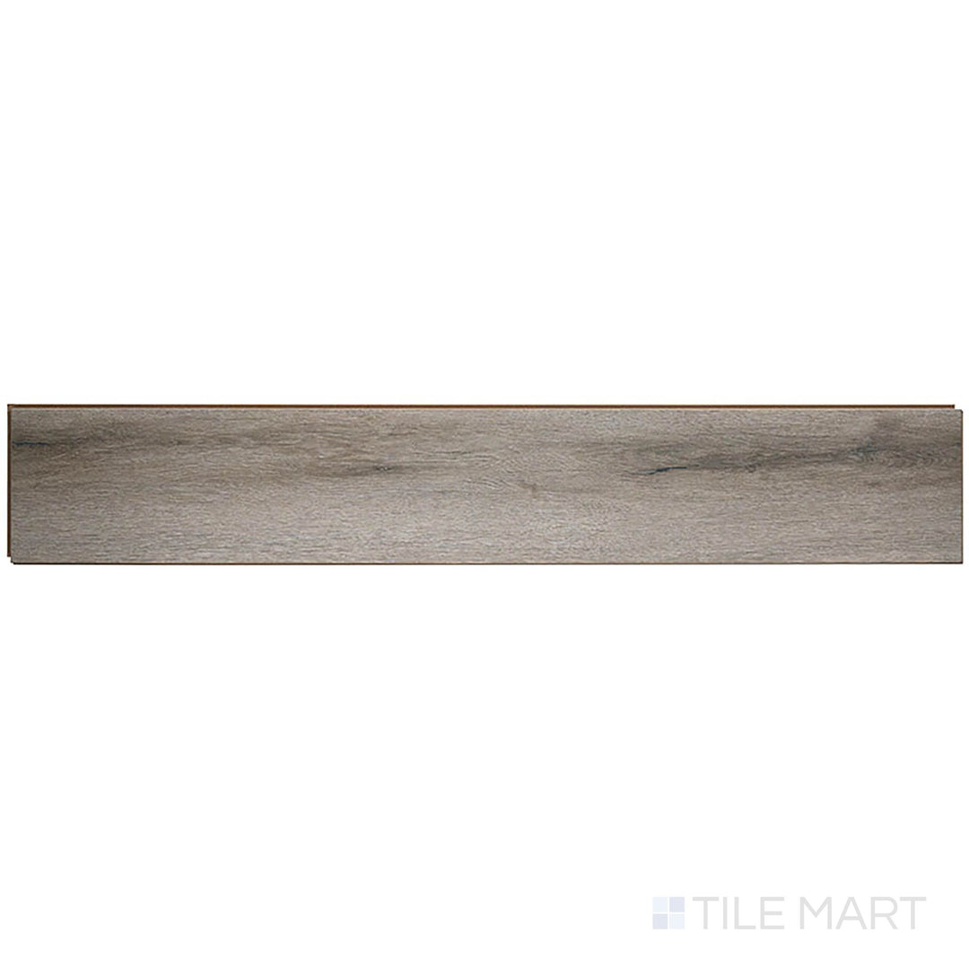 Top-down view of Smithcliffs Avery Ash 7x48 low gloss vinyl reveals soft gray tones with smooth ash wood grain.