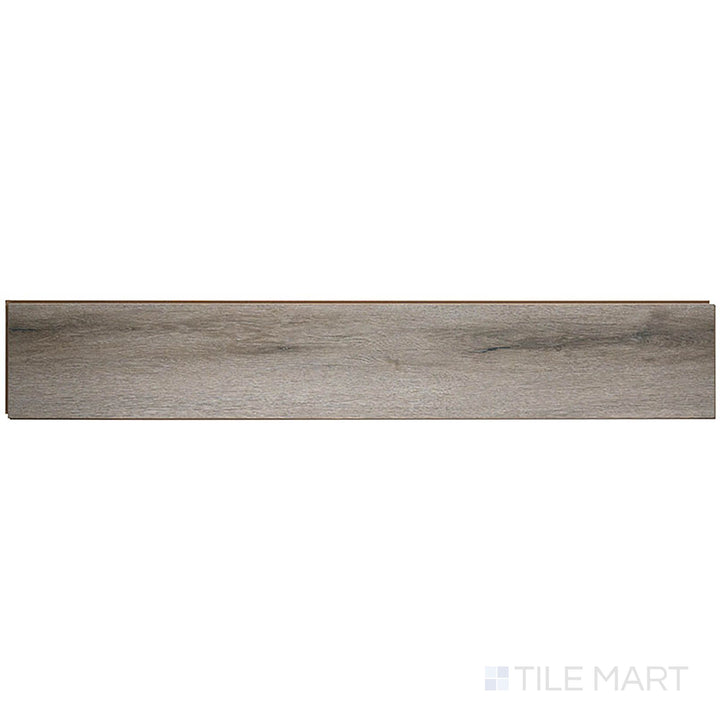 Top-down view of Smithcliffs Avery Ash 7x48 low gloss vinyl reveals soft gray tones with smooth ash wood grain.