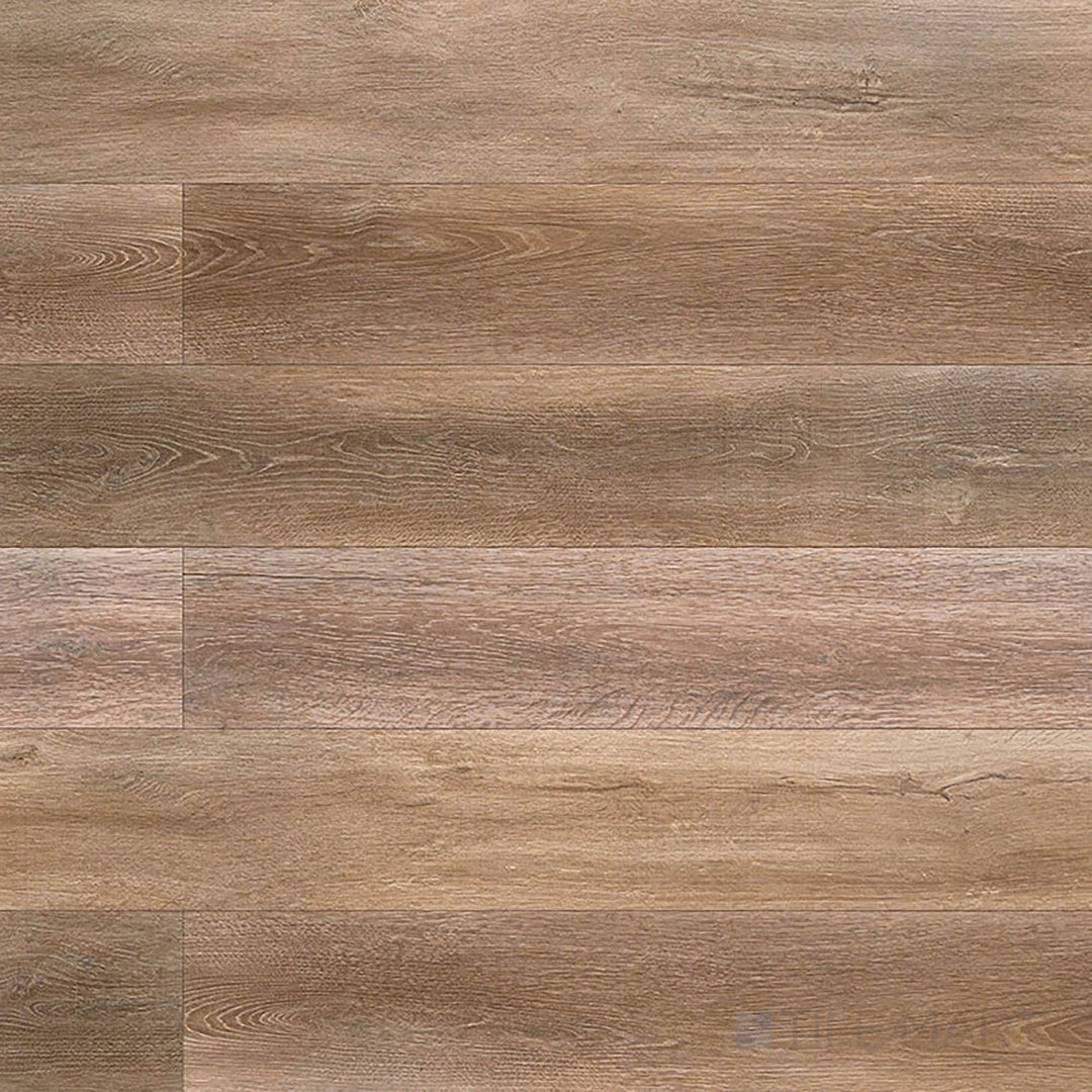 Full view of Smithcliffs Brockton 7x48 low gloss vinyl – warm brown hues with classic wood grain texture.