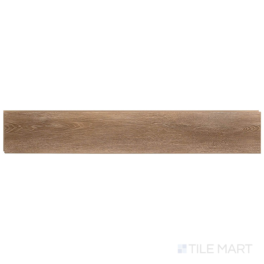 Seen from above, Smithcliffs Brockton 7x48 low gloss vinyl plank showcases rich brown hues and refined wood texture.