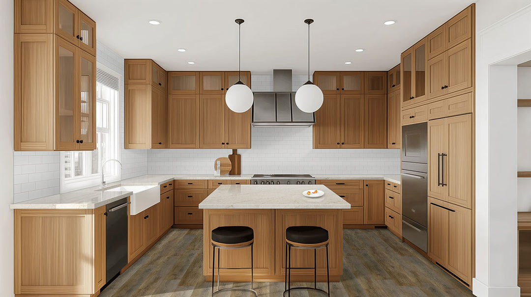 Smithcliffs Delray 7X48 Low Gloss Vinyl featured in a contemporary room.