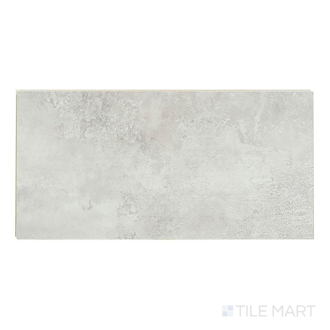 Captured overhead, Trecento Mountains Gray 12x24 low gloss vinyl plank presents cool gray stone visuals with realistic stone texture.
