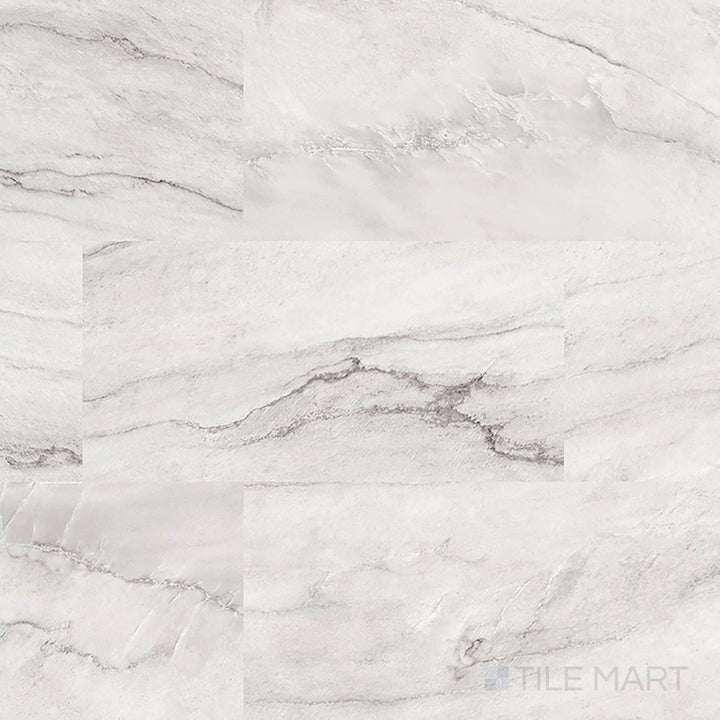 Overview of Trecento Quarzo Taj 12x24 low gloss luxury vinyl plank – quartz-style stone look with refined natural patterns.