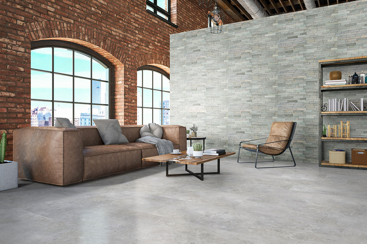 Trecento XL Mountains Gray 18X36 Low Gloss Rigid Core Luxury Vinyl