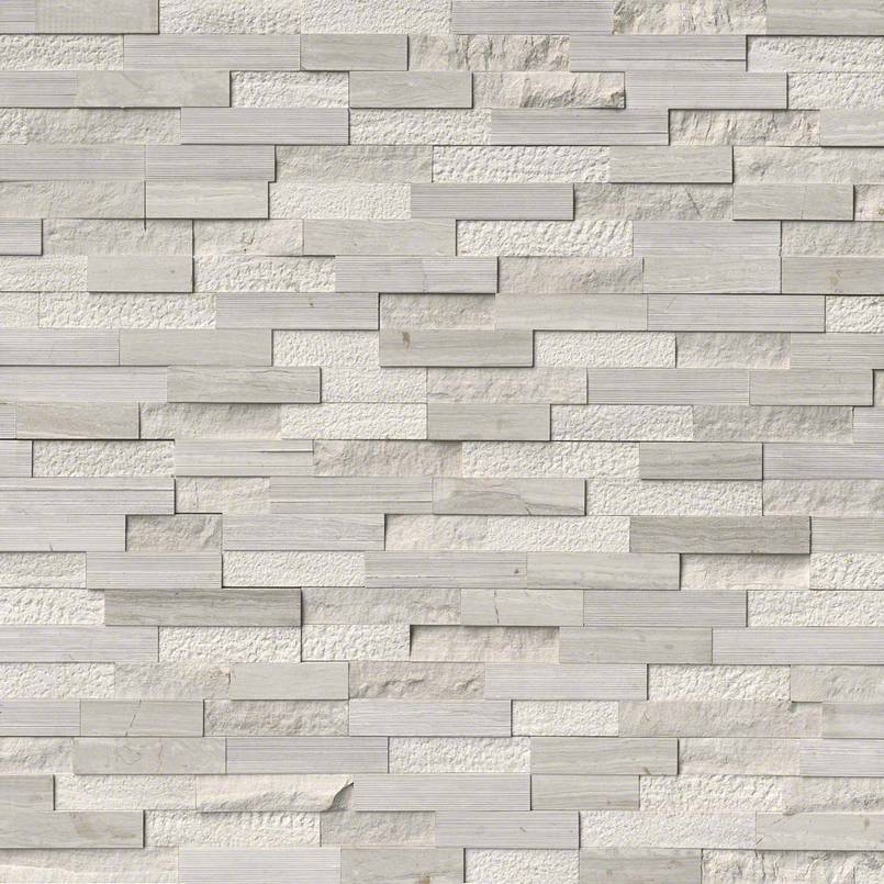 Top-down view of WHITE OAK MULTI SPLITFACE 6x24 PANEL  in MARBLE PANEL with a SPLITFACE finish, emphasizing its surface details and intricate design.