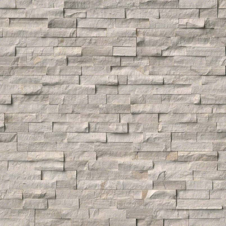 Rockmount Marble Stacked Stone Panel 6X24 White Oak Splitface