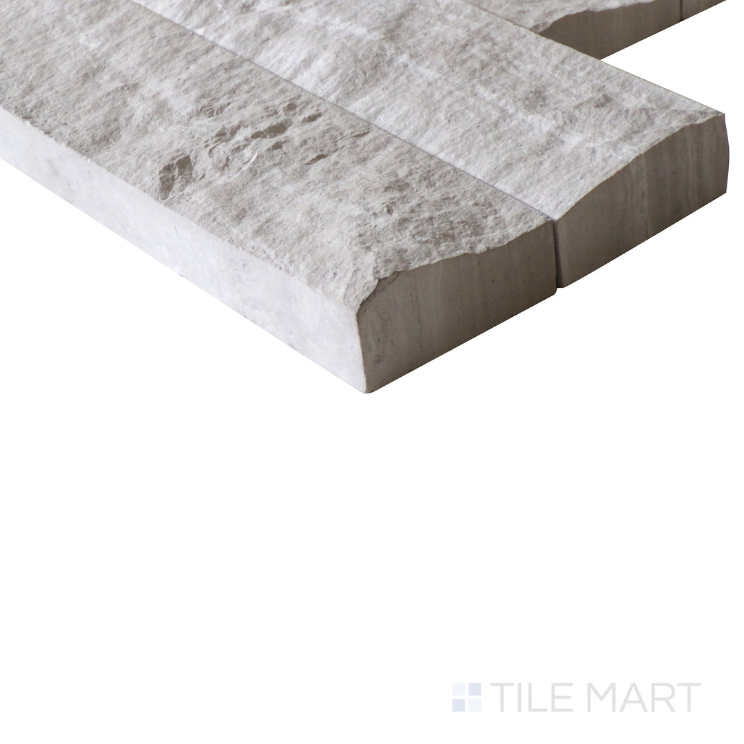 Rockmount Marble Stacked Stone Panel 6X24 White Oak Splitface