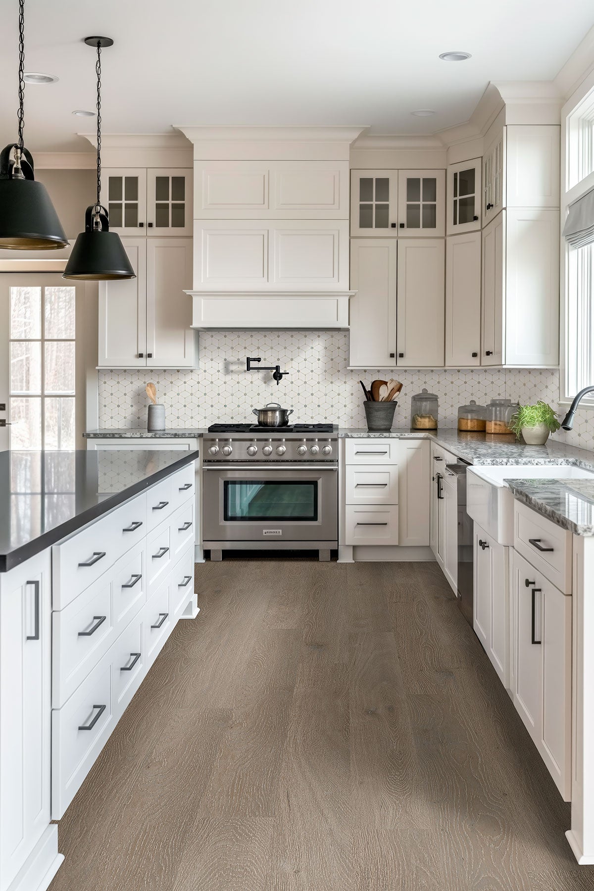 Bianco Dolomite Dotty Polished Marble Mosaic | Tilemart