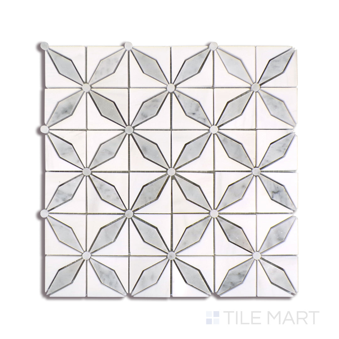 Bianco Dolomite Starlite Polished Mosaic