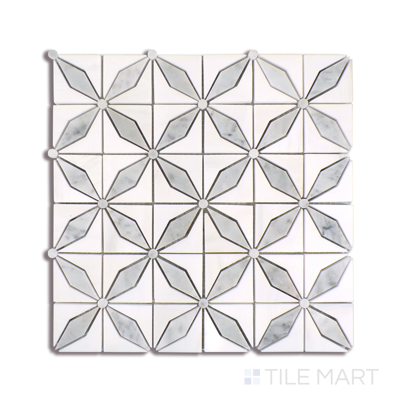 Bianco Dolomite Mosaics Starlite Marble Mosaic Pattern 0 Polished