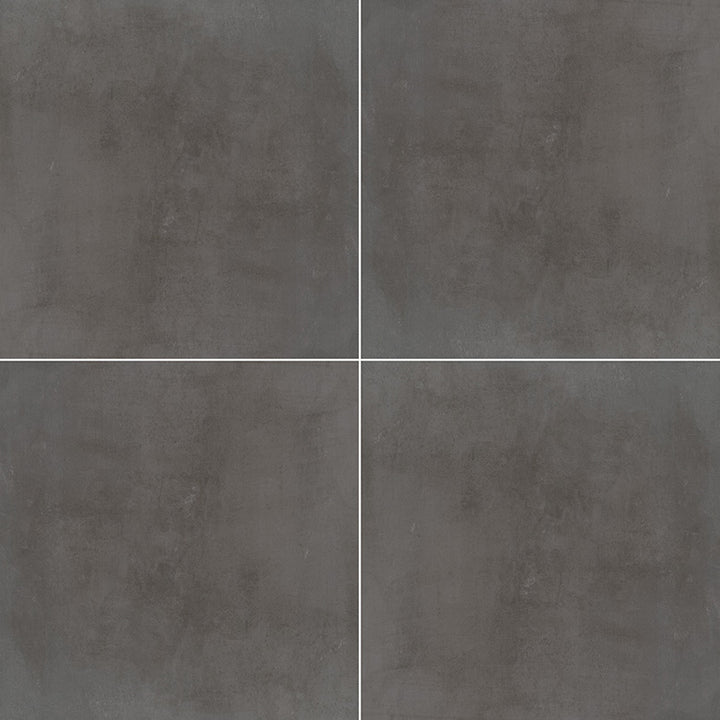 Top-down view of BETON ANTRACITE 24X24 PAVER in PORCELAIN PAVER with a MATTE finish, featuring the intricate surface characteristics and refined finish.