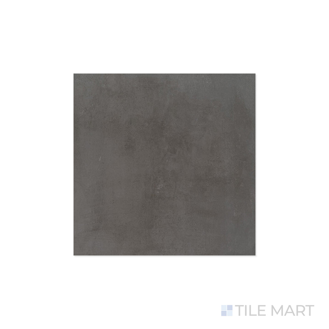 Angled shot of BETON ANTRACITE 24X24 PAVER PORCELAIN PAVER with a MATTE finish, revealing the depth of the product with a skewed visual perspective.