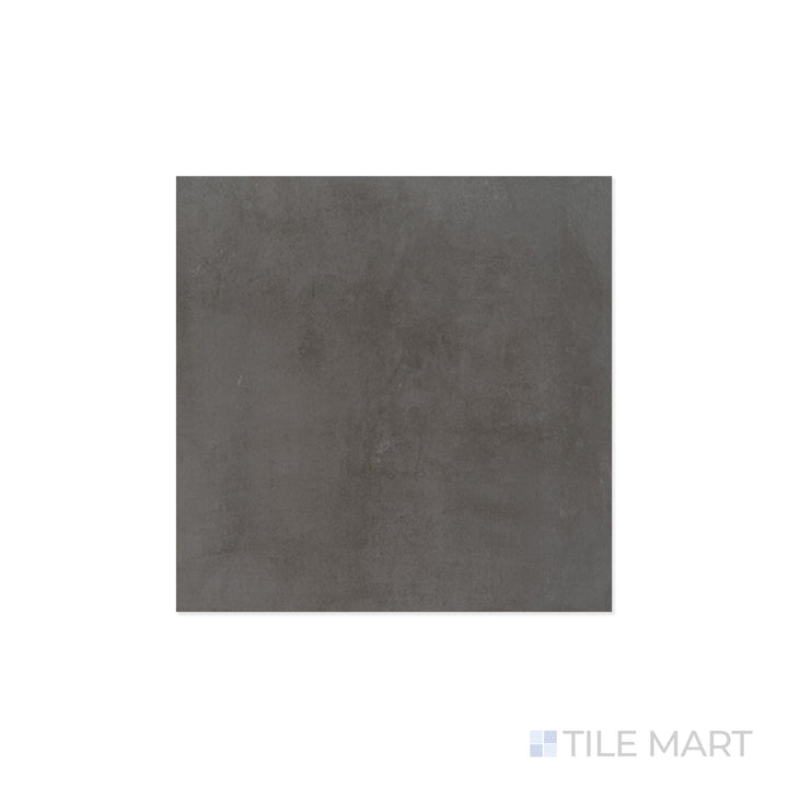 Angled shot of BETON ANTRACITE 24X24 PAVER PORCELAIN PAVER with a MATTE finish, revealing the depth of the product with a skewed visual perspective.