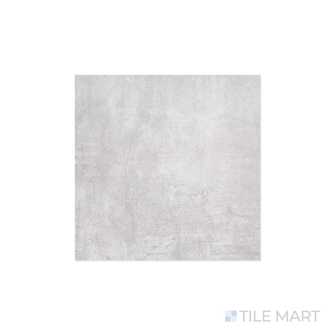 Angled shot of BETON GREY 24X24 PAVER PORCELAIN PAVER with a MATTE finish, revealing the depth of the product with a skewed visual perspective.