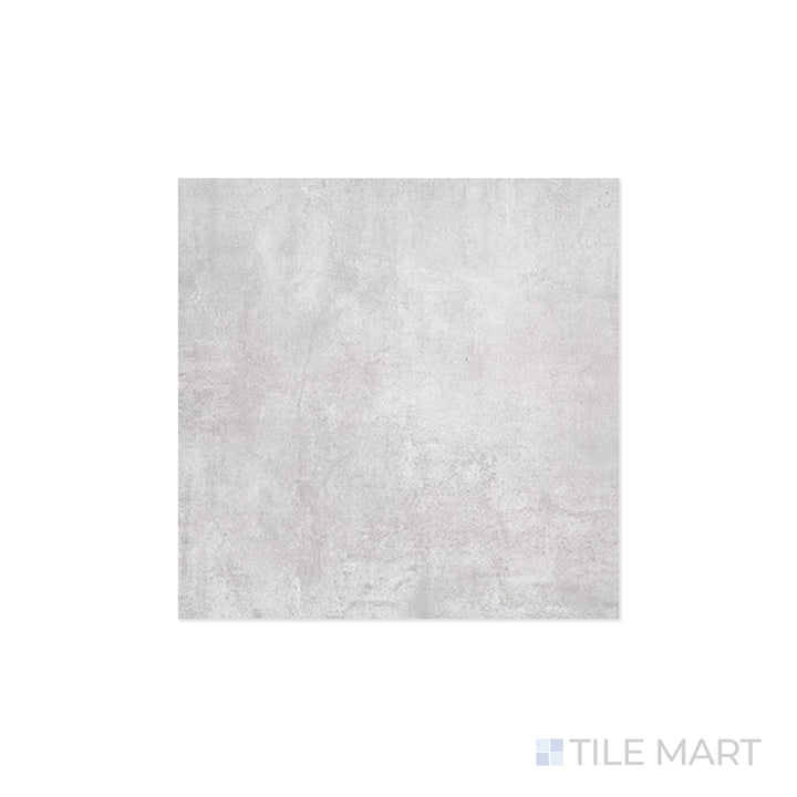 Angled shot of BETON GREY 24X24 PAVER PORCELAIN PAVER with a MATTE finish, revealing the depth of the product with a skewed visual perspective.