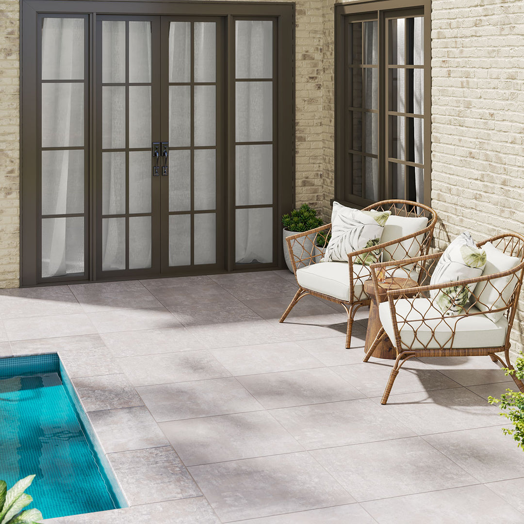 Benton Porcelain Paver 24X24 Grey Matte