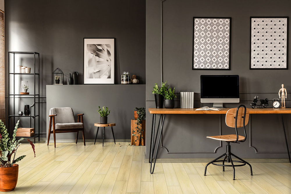 Room featuring Smithcliffs Glenbury Oak 7X48 Low Gloss Vinyl flooring.