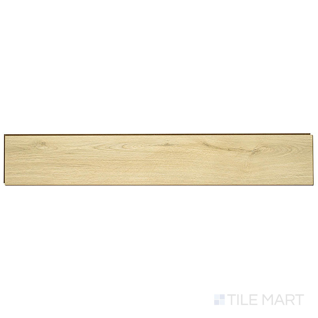 Top-down view of Smithcliffs Glenbury Oak 7x48 low gloss vinyl reveals traditional oak tones with soft wood grain detail.