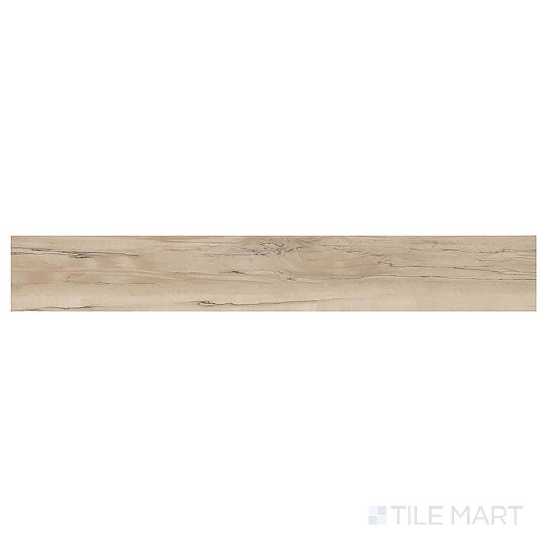 From a bird’s-eye perspective, Cyrus 2.0 Akadia 7x48 low gloss vinyl plank displays soft neutral tones and light wood styling.