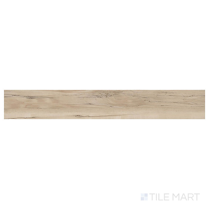 From a bird’s-eye perspective, Cyrus 2.0 Akadia 7x48 low gloss vinyl plank displays soft neutral tones and light wood styling.