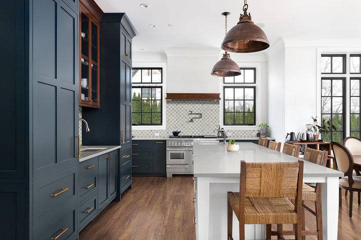 Cyrus 2.0 Braly 7X48 flooring adds rich wood texture to a contemporary styled room.