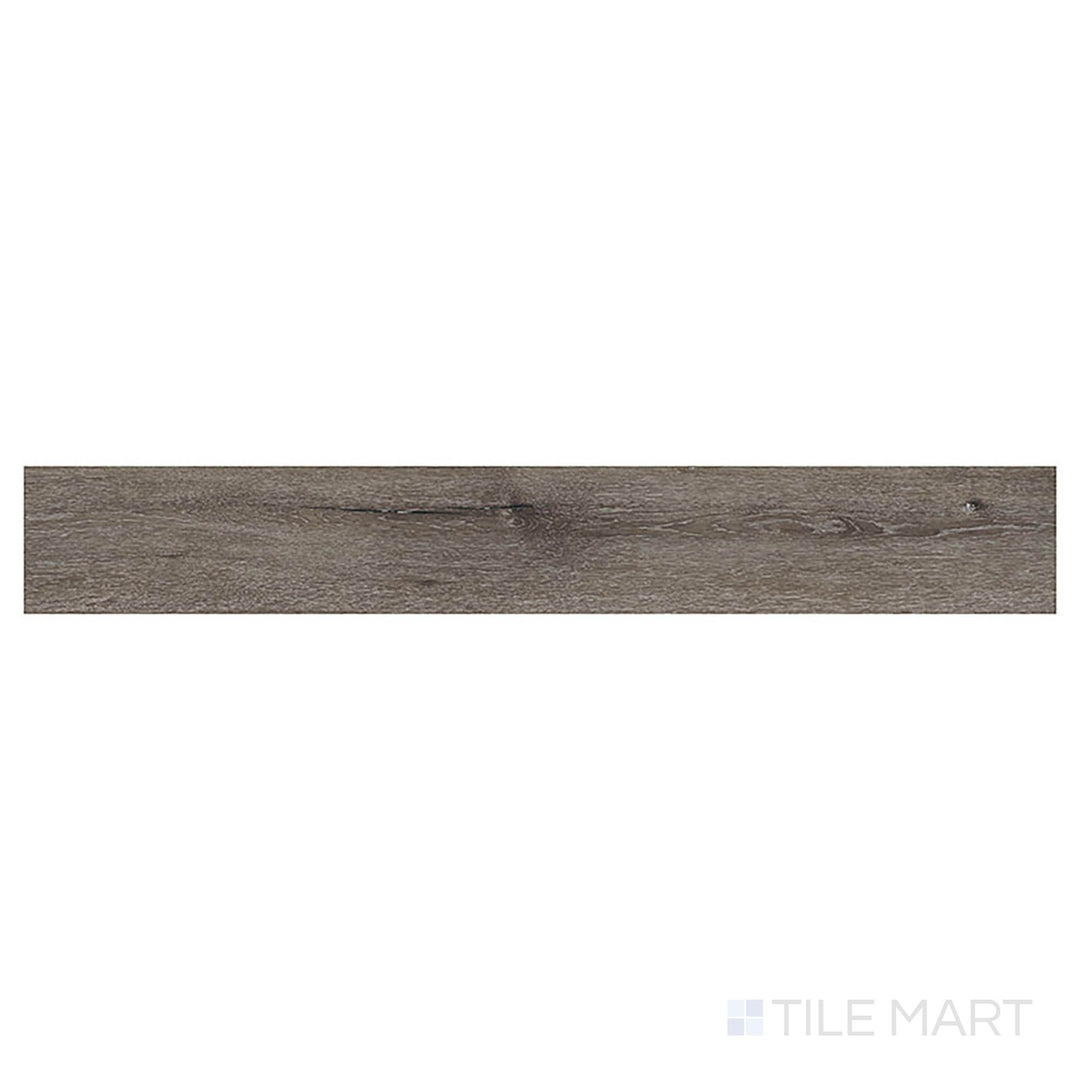 Cyrus 2.0 Ludlow 7x48 low gloss luxury vinyl plank in top-down view shows classic wood color with subtle variation in tone.