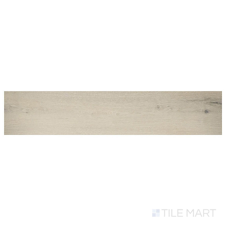 From an overhead view, Cyrus 2.0 Runmill Isle 7x48 low gloss vinyl plank features light natural tones with gentle wood movement.