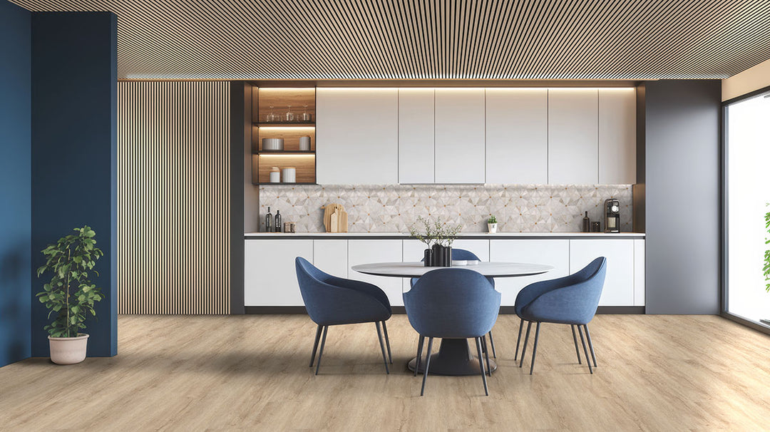 Home interior showing Cyrus 2.0 Sandino 7X48 Low Gloss Luxury Vinyl Plank.