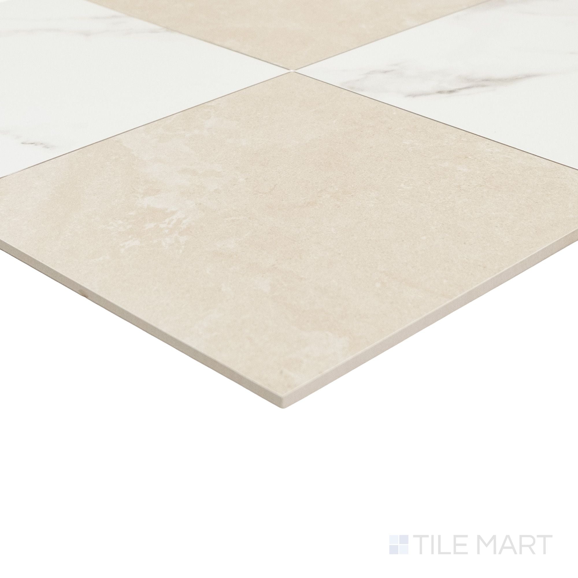 Casa Duet 24X24 Checkerboard Matte Porcelain Pre-Scored Tile in Calaca