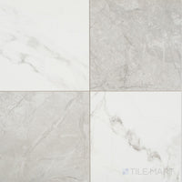 Casa Duet 24X24 Matte Porcelain Pre-Scored Tile in Calacatta And Grigio