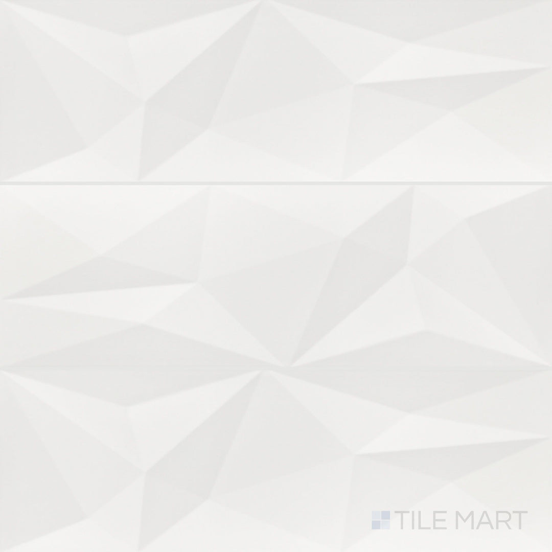 Nuvo Summit 12x36 Satin Ceramic Tile shown in a full overview, highlighting its clean surface, satin sheen, and modern rectangular format.
