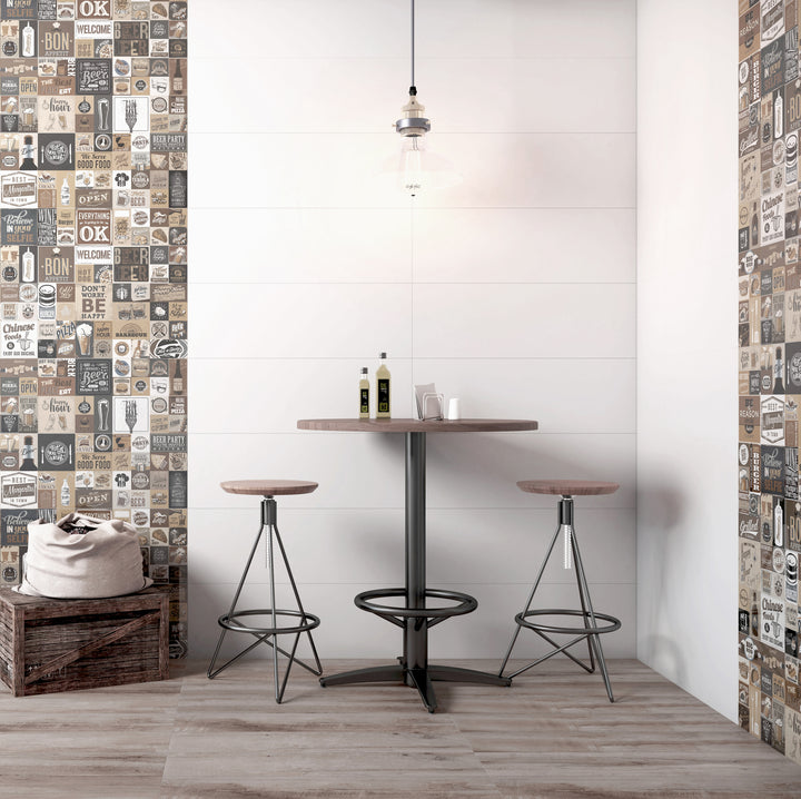 Nuvo Calm 12x36 Satin Ceramic Tile in a lived-in setting, blending its soft tone and clean lines seamlessly into the overall environment.