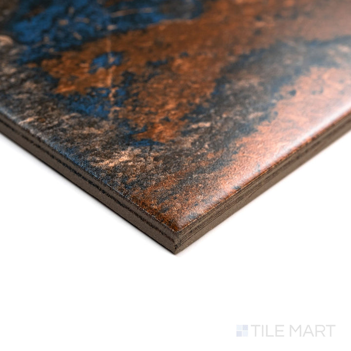 Angled view of Rini Harbor 6x6 Matte Glazed Porcelain Tile showcasing its soft matte finish and modern tone with subtle surface depth.