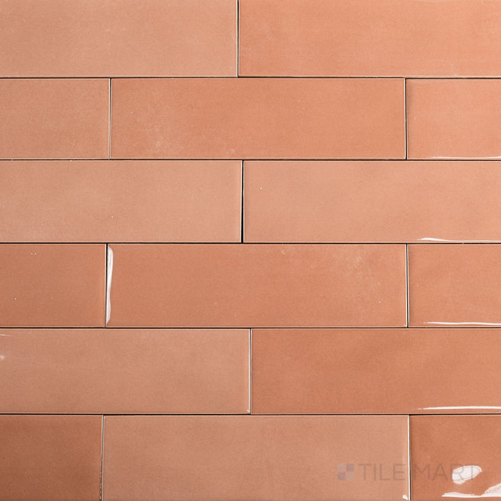 Overview image of Canvas Hana Bloom 3x10 Glossy Ceramic Tile with a soft blush tone and elegant glossy finish, ideal for decorative walls.