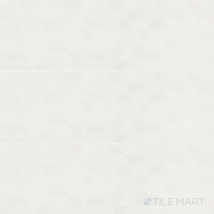 Aurora Pearl 12x36 Metallic Ceramic Tile featured in a full overview image, displaying its soft pearl-like luster and glossy ceramic surface for elegant interiors.