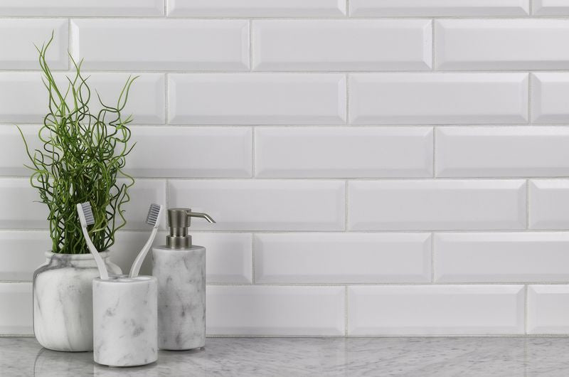 A serene environment with matte white tiles from the Salt Matte series, offering a clean and calming atmosphere.