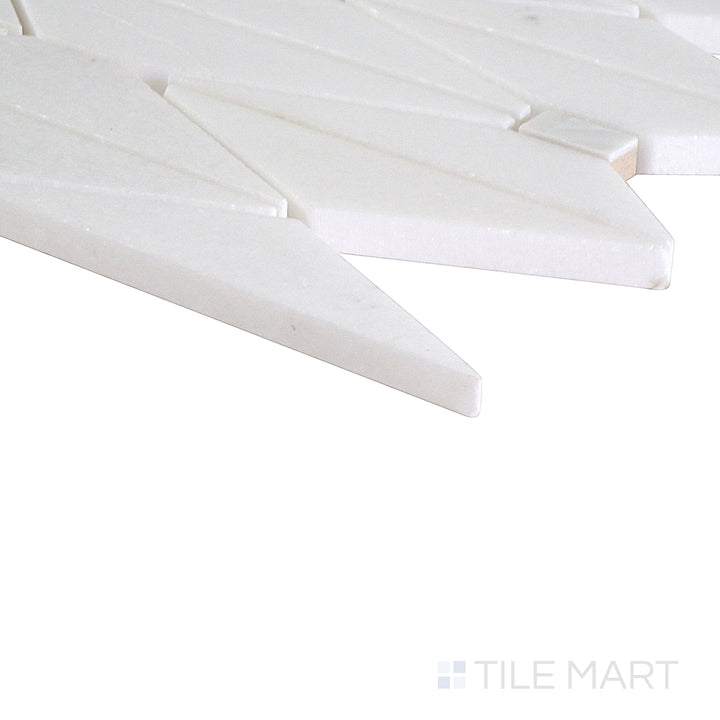 An angled view highlighting the dark gray tile's sleek surface and polished texture, adding depth and sophistication.