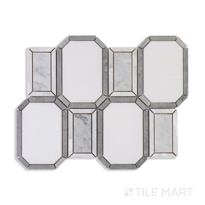 A beige tile with intricate tonal patterns, accented by a matte finish that adds understated elegance to any space.