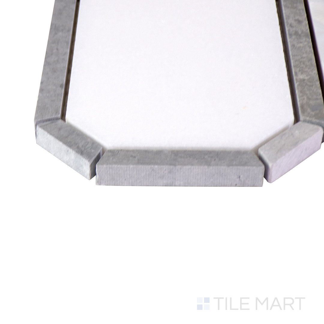 Corner view of the beige tile, highlighting its premium ceramic material and elegant, thin profile.