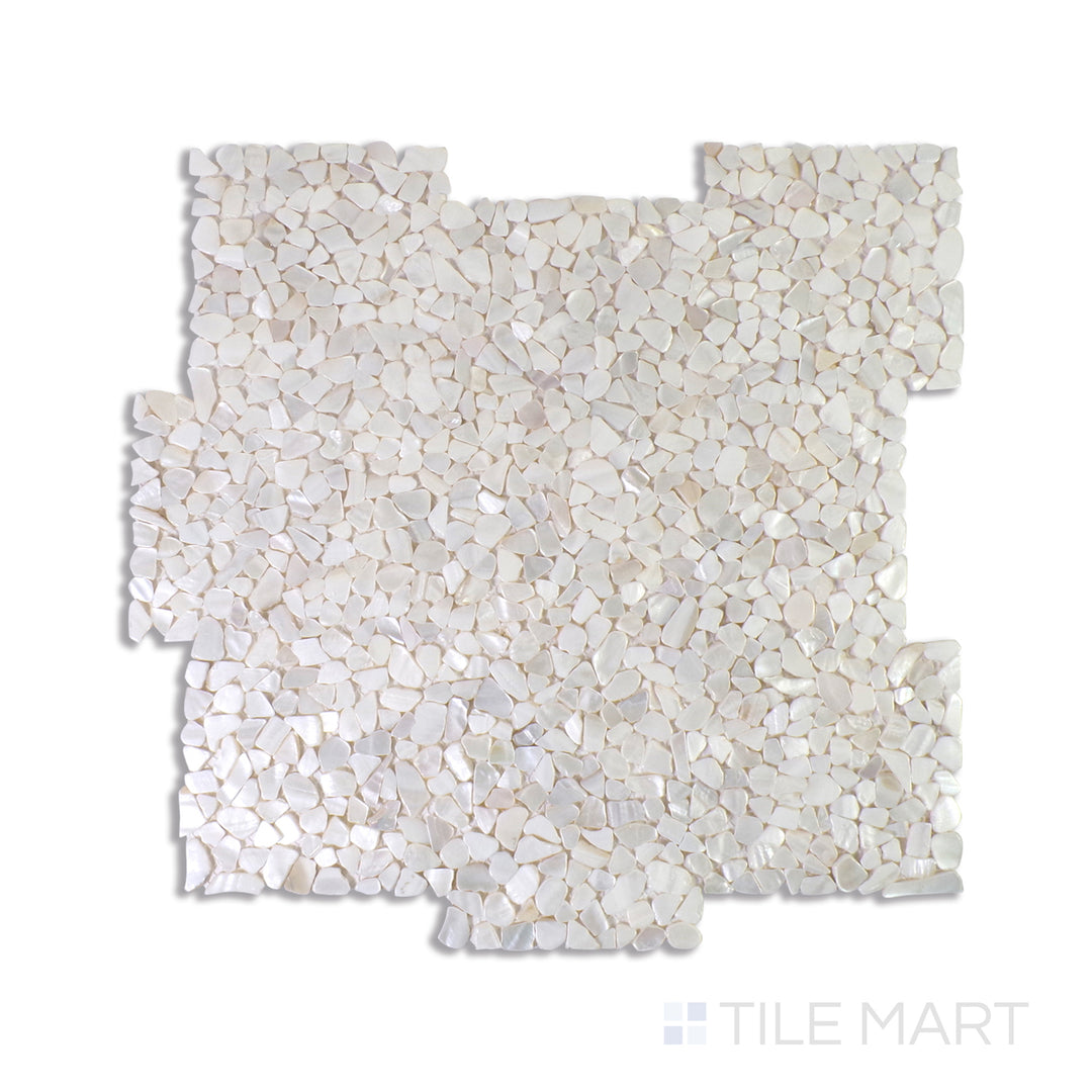 A smooth white tile with a high-gloss finish, adding a touch of brightness and elegance to any room.