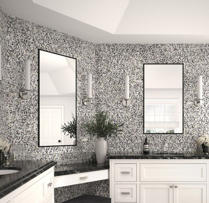 A serene environment with matte white tiles from the Salt Matte series, offering a clean and calming atmosphere.