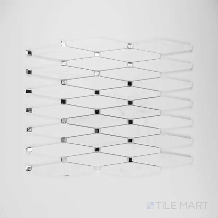 A unique angled shot of the matte white tile, showcasing its understated elegance and smooth finish.