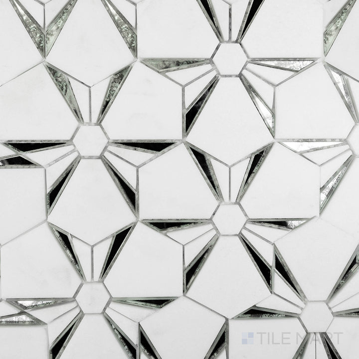 Dazzle Kaleidoscope Silver Polished Mosaic